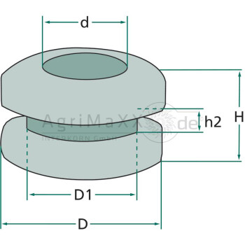VE100 Kabeldurchführungstülle, 6mm