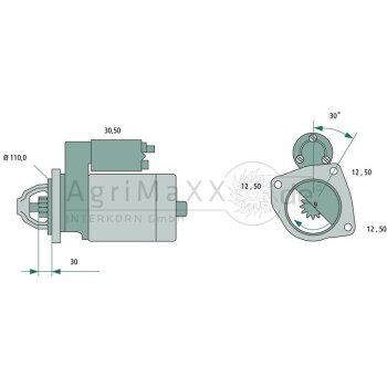 BOSCH Starter 24 V / 4,0 kW - 0986011330