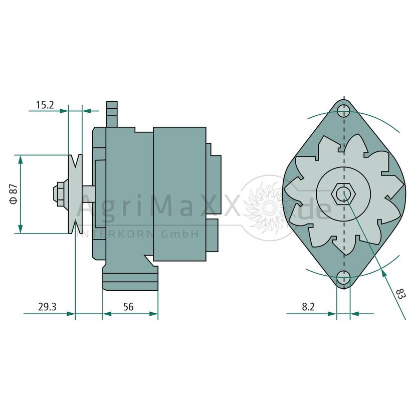 MAHLE Generator 14 V / 33 A - AGN1784E - MG 438