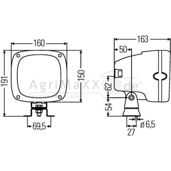HELLA Arbeitsscheinwerfer - 1GA 996 142-381