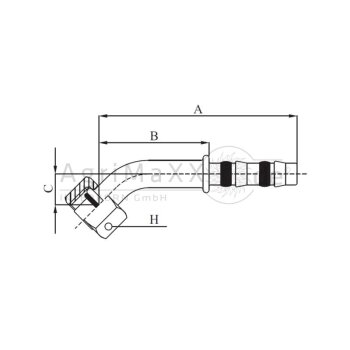 Manuli Fitting 45° IG 1.1/16”-14-UNS 10 -...