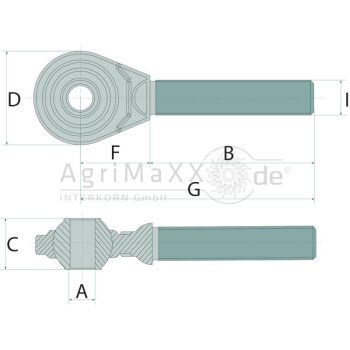 Gewindespindel - Durchmesser: 25,4 mm