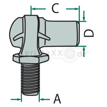 Winkelgelenk - Durchmesser: M6 mm