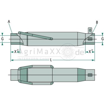 Hülse - Länge: 480 mm