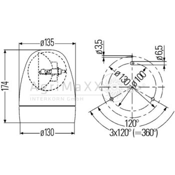 HELLA Rundumleuchte, Anbau - 2RL 007 337-111