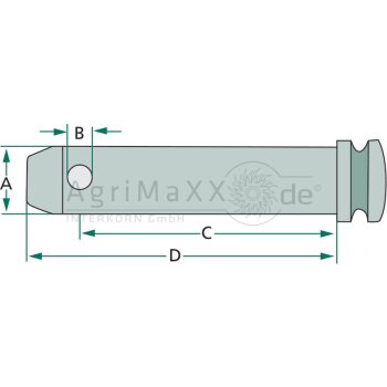Oberlenkerbolzen - Durchmesser: 25 mm