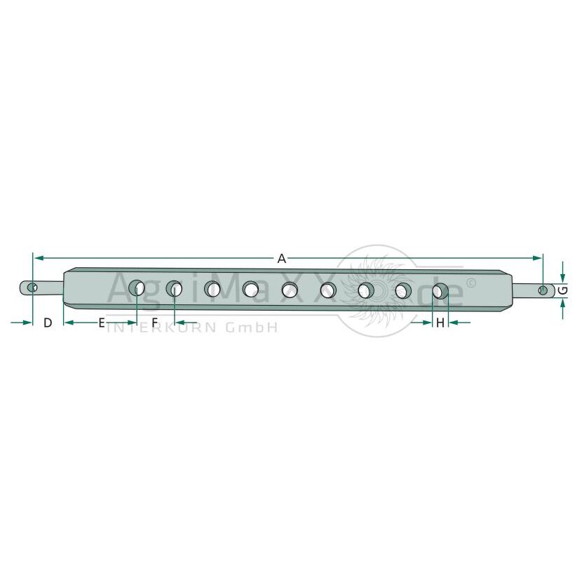 Ackerschiene - Länge: 755 mm