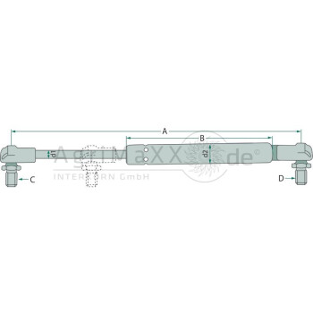 Stabilus Gasdruckdämpfer - 8292UV 550 N 300 Hub