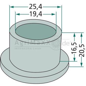 Reduzierbuchse - Durchmesser: 25,4 mm
