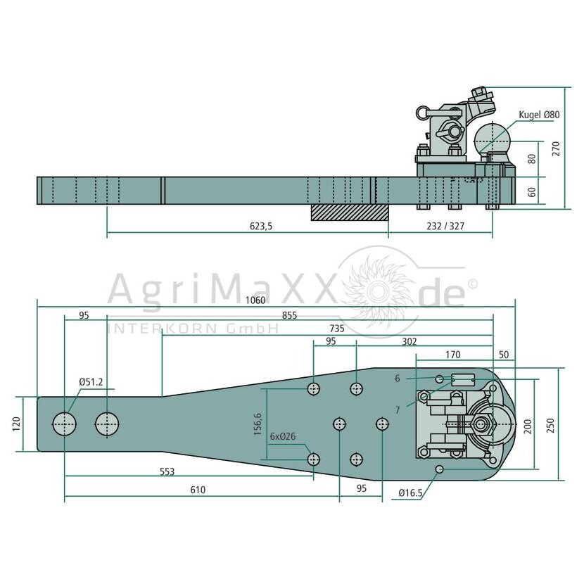 Scharmüller Tragplatte K80 Challenger MT755E, MT765 - 00.964.571.0-A02