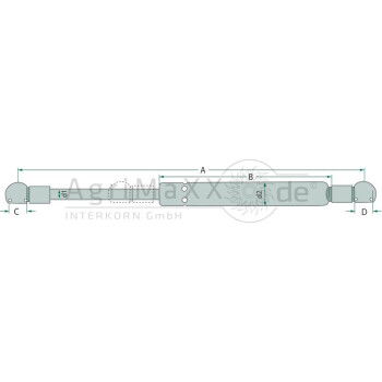 Gasdruckdämpfer - Durchmesser: 575 mm