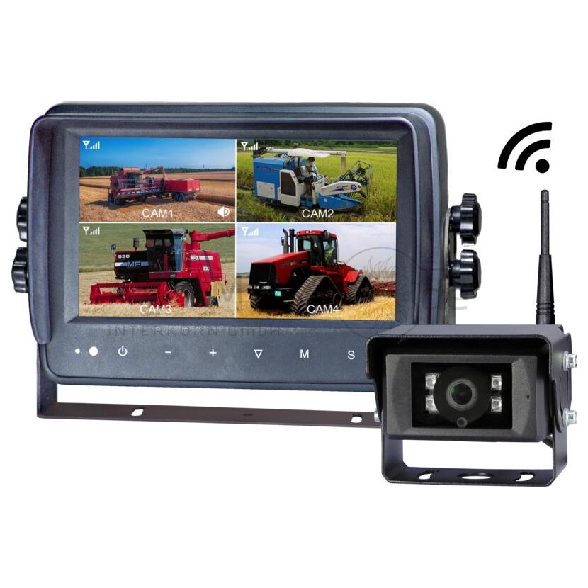 IKMAXX - HD Videosystem 7" TFT-LCD-Display mit großem Betrachtungswinkel - 4 HD Kameras kabellos