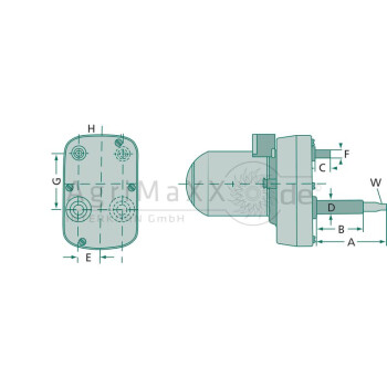 Wischermotor - Durchmesser: 105 mm