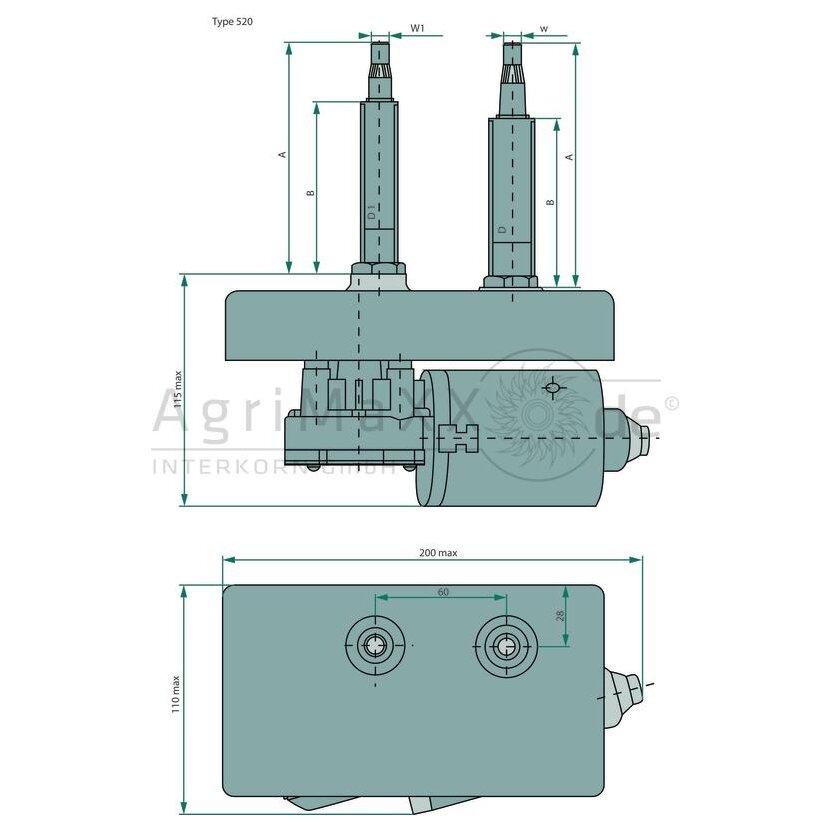 Wischermotor - Durchmesser: 80 mm