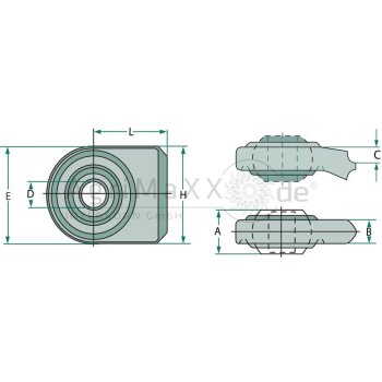 Kugelgelenkkopf - Durchmesser: 45 mm - Länge: 80 mm