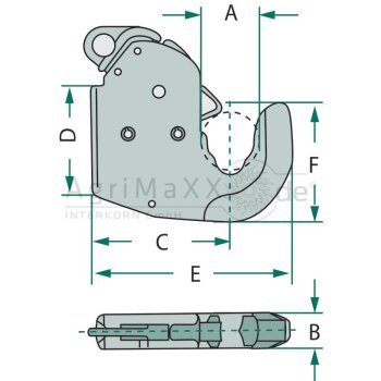 Unterlenkerhaken - Durchmesser: 85 mm