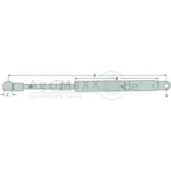 Gasdruckdämpfer - Durchmesser: 385 mm