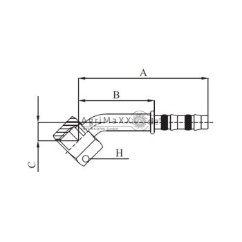 Manuli Fitting 45° ORS IG 9/16”-18-UNF 06 -...