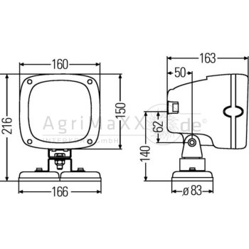 HELLA Arbeitsscheinwerfer - 1GA 996 142-131