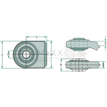 Kugelgelenkkopf - Durchmesser: 57 mm - Länge: 100 mm