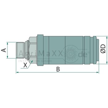 Faster Muffe AG 22x1,5 mit O-Ring (4SRPV) - 4SRPV081/22F H