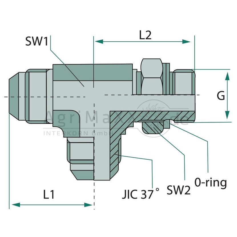 LAE 1.5/16-M JIC x 3/4 M-BSP-WD