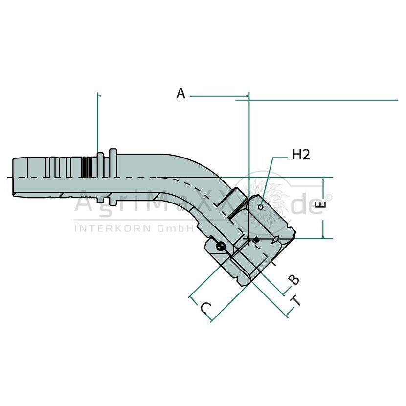 Manuli PN 06 DKJ 7/16"" 45° - M22542-04-04