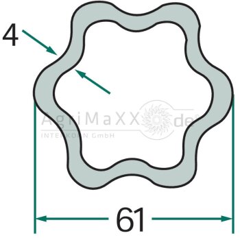 Weasler Profilrohr 1 m - 632-6104-100