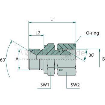 GA 1/2 M-BSP x 3/8 FS-BSP