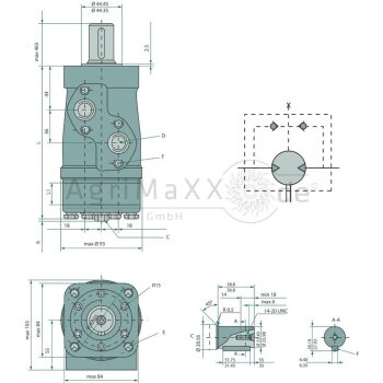 WHITE Motor OMP 400 D=1"" US - 151-7069