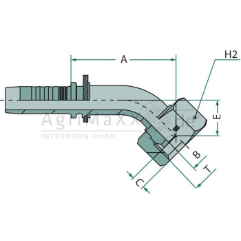 Manuli PN 20 DKR 1/2"" 45° - M20542-12-08