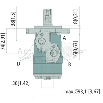 WHITE Motor OMP-X 50 D=1""Z6 - 11186738