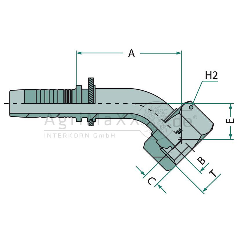 Manuli PN 06 DKL M14x1.5 45° (8L) - M21343-04-14