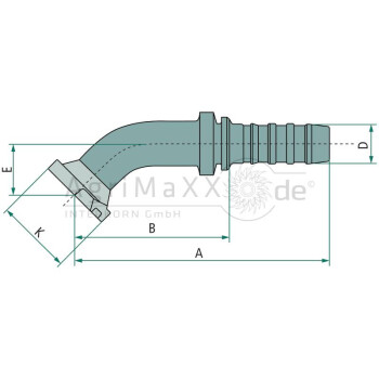 Gates PNB 20 SFL 3/4"" 45°M - 12GS-12FL45M