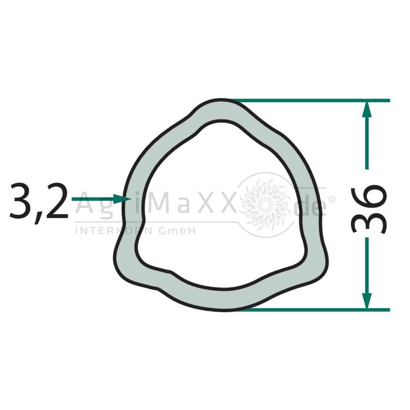 Weasler Profilrohr 1 m - 612-3603-100