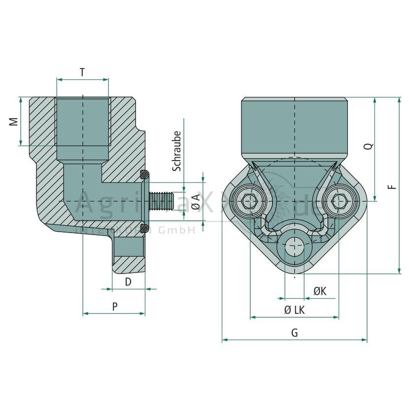 WP-Flansch-LK30-3/8"" - RPA1-038-M