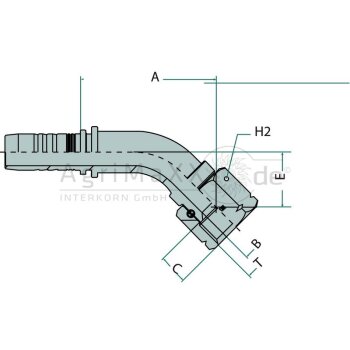 Manuli PN 10 DKJ 9/16"" 45° - M22542-06-06