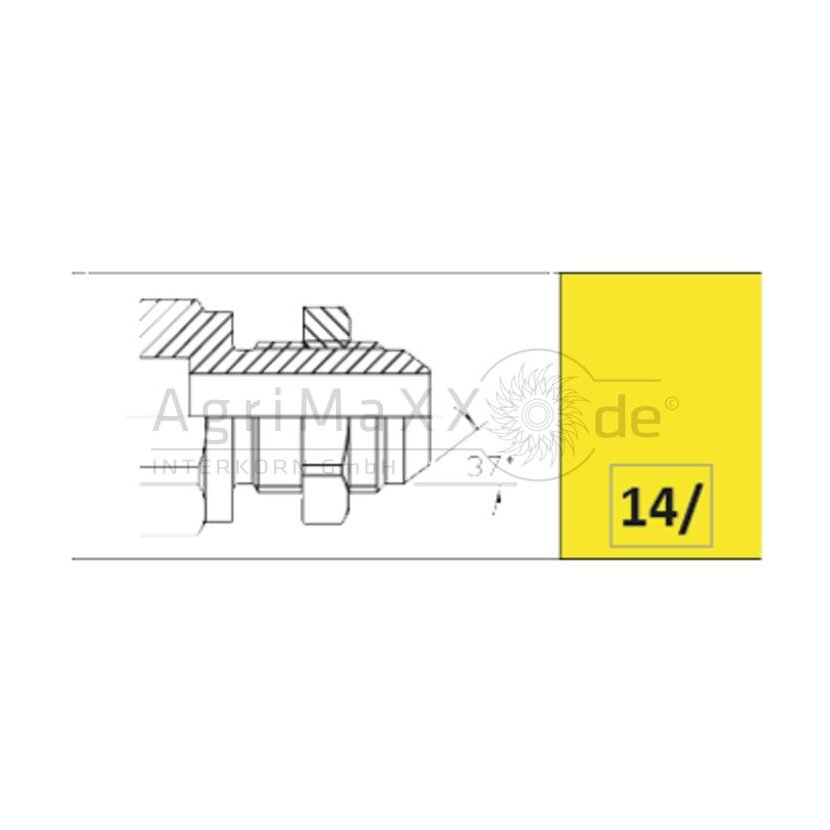 Faster 3CFHF Muffe AG 7/8 UNF Schott+Staubkap - 3CFHF14/78UFVAL