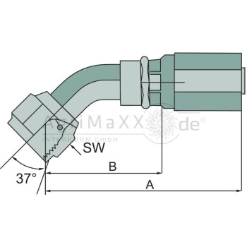 Gates PNE 16 DKJ 1.1/16"" 45° - 10G-12FJX45S
