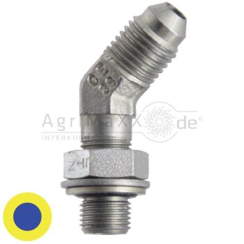 WAE 9/16 M-JIC x 1/4 M-BSP-WD 45&deg;