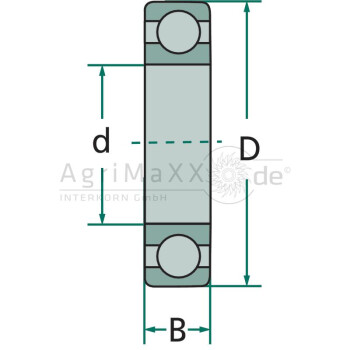 Rillenkugellager 6011 2RS C3 - 6011-2RS1/C3