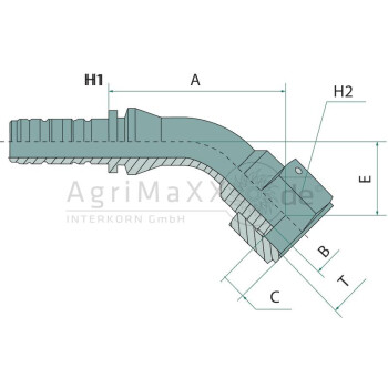 Manuli PN 25 DKORF 1.7/16"" 45° - M82442-16-16