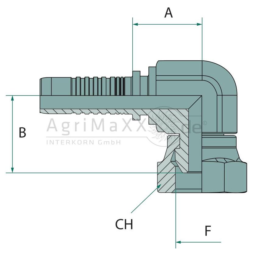 PN 12 DKR 1/2"" K - M20882-08-08F
