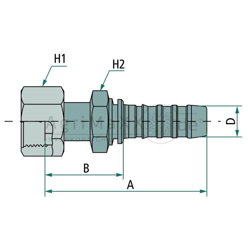 Gates PNB 10 DKORFS 11/16"" - 6GS-6FFORX