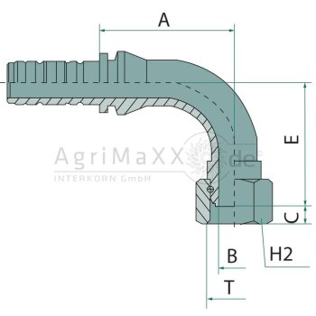 Manuli PN 25 DKR 1"" 90° - M80892-16-16