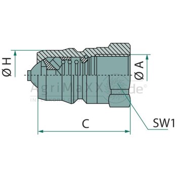 Faster HNV Stecker IG 1"" BSP Rostfrei - HNV 1...
