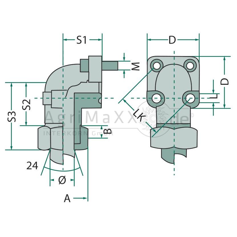 WP-Flansch- LK40-L35 - 1710000380