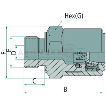 WEO-Drehbuchse 1/2"" (16 mm - 148600808