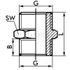 F-D-1/4-MSv Doppelnippel