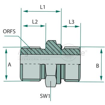 GA 1 M-ORFS x 1/4 M-BSP-WD